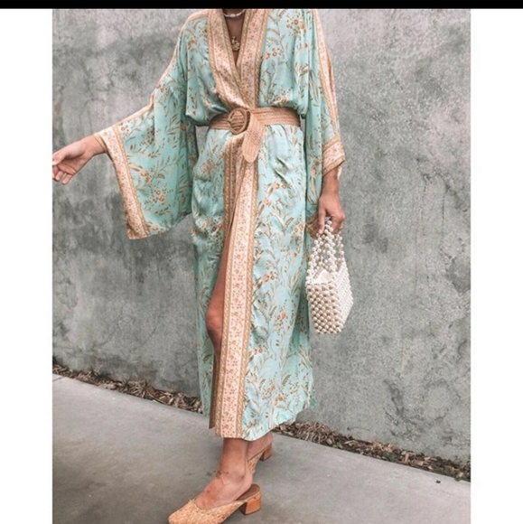 BOHEMIAN VINTAGE ROBE KIMONO - Picture 6 of 16